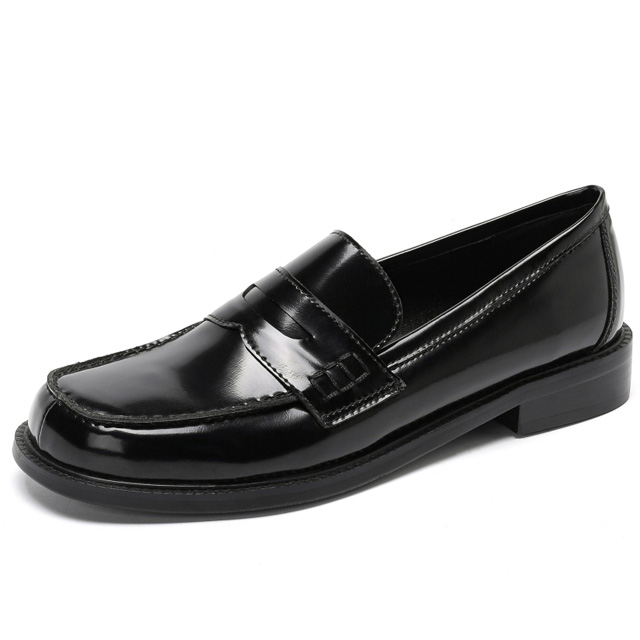 Round Toe British Style Oxford Leather Flats Loafers - Black - Shaft Material: Cow Leather
Insole Material: Full Grain Leather
Lining Material: Synthetic
Outsole Material: Rubber

US: 4 (8.66 inch) - EU: 34
US: 4.5 (8.85 inch) - EU: 35
US: 5.5 (9.05 inch) - EU: 36
US: 6 (9.25 inch) - EU: 37 
US: 7 (9.45 inch) - EU: 38 
US: 8 (9.65 inch) - EU: 38.5
US: 8.5 (9.84 inch) - EU: 39
US: 9.5 (10.24 inch) - EU: 40
US: 10 (10.43 inch) - EU: 41
US: 11 (10.62 inch) - EU: 42 
US: 12 (10.83 inch) - EU: 43
US: 13 (11.22 inch) - EU: 44
US: 13.5 (11.42 inch) - EU: 45.5
US: 14 (11.61 inch) - EU: 46.5
US: 15 (12.01 inch) - EU: 47 in Shoes & Flats