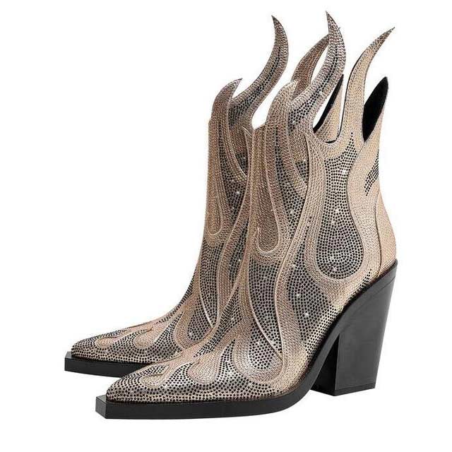 Zipper western boots hotsell