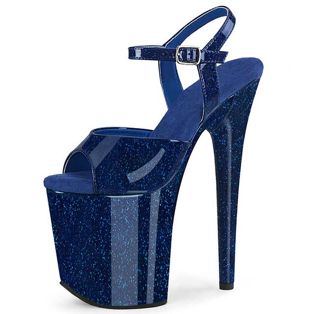 Blue Sparkly High Heels