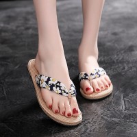 Santa Monica Summer Beach Slippers Outdoor Flower Flip Flops