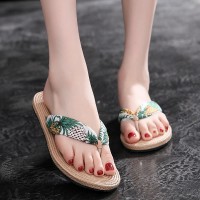 Santa Monica Summer Beach Slippers Outdoor Pineapple Flip Flops