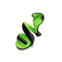 Peep Toe Snake Shape Bottomless Retrofuturistic Heels Sandals - Black Green