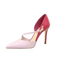 Pointed Toe Party Pumps Stiletto Heels - Rose Red