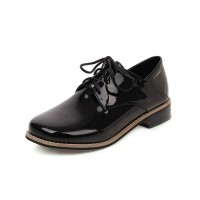 Casual British Lace Up Loafer Oxford Shoes - Black