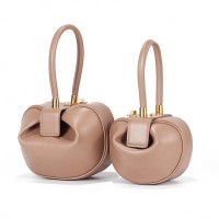 Small Dumpling Shaped Hand and Shoulder Bags - Apricot