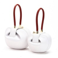 Small Dumpling Shaped Hand and Shoulder Bags - White