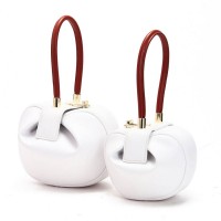Big Dumpling Shaped Hand and Shoulder Bags - White