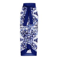 Hot Summer Beach Cover Ups Mayokini Flowers Swimsuits - Blue White