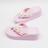 Peep Toe Platforms Kawaii Kitty Anime FlipFlops Sandals Beach Slippers - Pink
