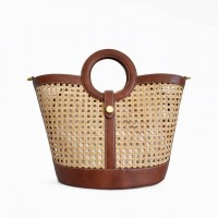 Summer Style Wicker Straw Beach Shopping Totebag Bags - Brown