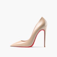 Pointed Toe 5 inches Stiletto Heels Pastel Mat Classic Office Wedding Pumps - Apricot