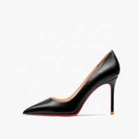 Pointed Toe 4 inches Stiletto Heels Pastel Mat Classic Office Wedding Pumps - Black