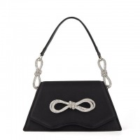 Vintage Shaped Bowtie Rhinestones Bags - Black