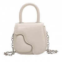 Mini Designed Chain Crossbody Purses Clutches Shoulder Bags - Beige