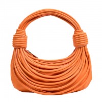 Line Weave Strapped Design Shoulder Bags - Orange