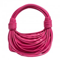 Line Weave Strapped Design Shoulder Bags - Rose