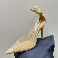 Pointed Toe Back Buttefly Slip On Cute Fashion Pumps - Yellow Pvc