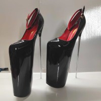 Fly High Extreme Stiletto 12-inch Platform Pumps - Black
