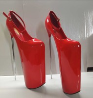 Fly High Extreme Stiletto 12-inch Platform Pumps - Red