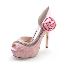 Crystal Sequined Wedding Glitter Jeweled Stilettos - Pink