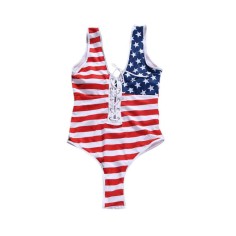 US Flag Lace Up Vintage Californian Mayokini  - Red