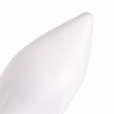 Pointed Toe Stiletto Heels Elastic Thigh Pants Jumpsuit Patent Pumps - White