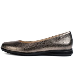 Round Toe Comfortable Light Soft Metallic Ballet Flats - Bronze