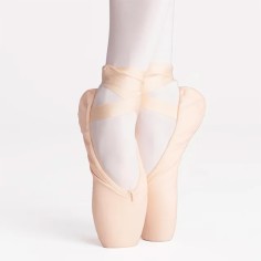 Child and Adult Professional Ballets Flats Points Ribbon Canvas Shoes - Beige