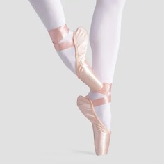 Child and Adult Professional Ballets Flats Points Ribbon Satin Shoes - Beige