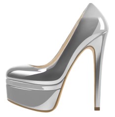 Stiletto Party Pumps Thin High Heels - Silver