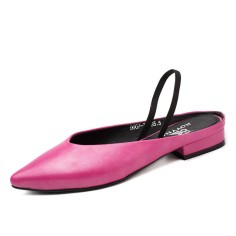 Pointed Toe Comfortable Light Slingback Flats Sandals - Pink