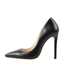 Pointed Toe Classic Stiletto Heels Matte Pumps - Black