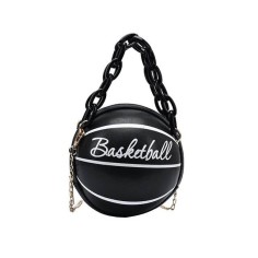 Cute Basketball Shaped Chain Costumes Shoulder Bags - Black
