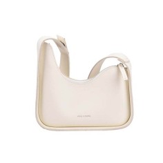Casual Daily Zipper Pastel Shoulder Bags - White