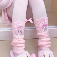 Kawaii Anime Egirl Leg Warmers Socks - Pink