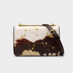 Little Prince Style Stars Chain Crossbody Handbag Bags - Brown