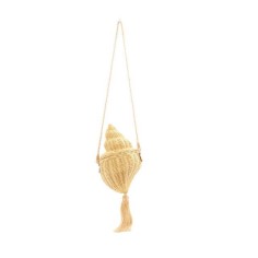 Summer Style Rattan Conch Sea Shell Straw Beach Bags - Khaki
