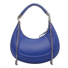 Vintage Hobo Zipper Shoulder Hand Bags - Blue