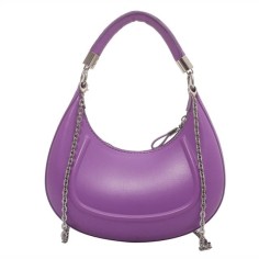 Vintage Hobo Zipper Shoulder Hand Bags - Purple