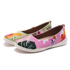 Valencia Slip-On Ballet Knitted Canvas Loafers - Summer Jungle