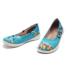 Valencia Slip-On Ballet Knitted Canvas Loafers - Cubic Butterflies