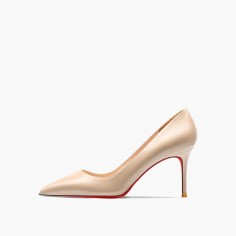 Pointed Toe 3 inches Stiletto Heels Pastel Mat Classic Office Wedding Pumps - Apricot
