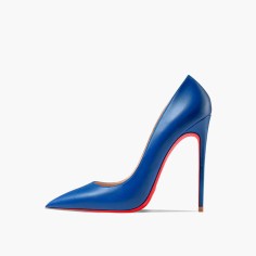 Pointed Toe 5 inches Stiletto Heels Pastel Mat Classic Office Wedding Pumps - Blue