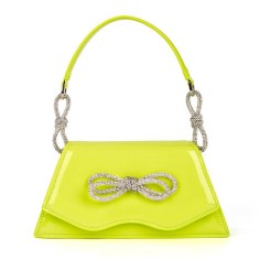 Vintage Shaped Bowtie Rhinestones Bags - Yellow