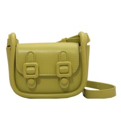 Cute Mini Crossbody Buckles Purses Clutches Shoulder Bags - Lemon