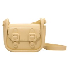 Cute Mini Crossbody Buckles Purses Clutches Shoulder Bags - Yellow