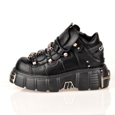 Metal Toe Platforms Gothic Punk Style Flats Sneakers