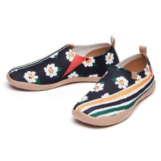 Toledo Slip-On Canvas Loafers - Daisy Stripes