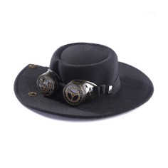 Steampunk Van Helsing Halloween Gothic Carnivale Googles Hats - Black