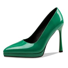 Stiletto Heels Pointed Toe Platforms Pumps Sandals - Green